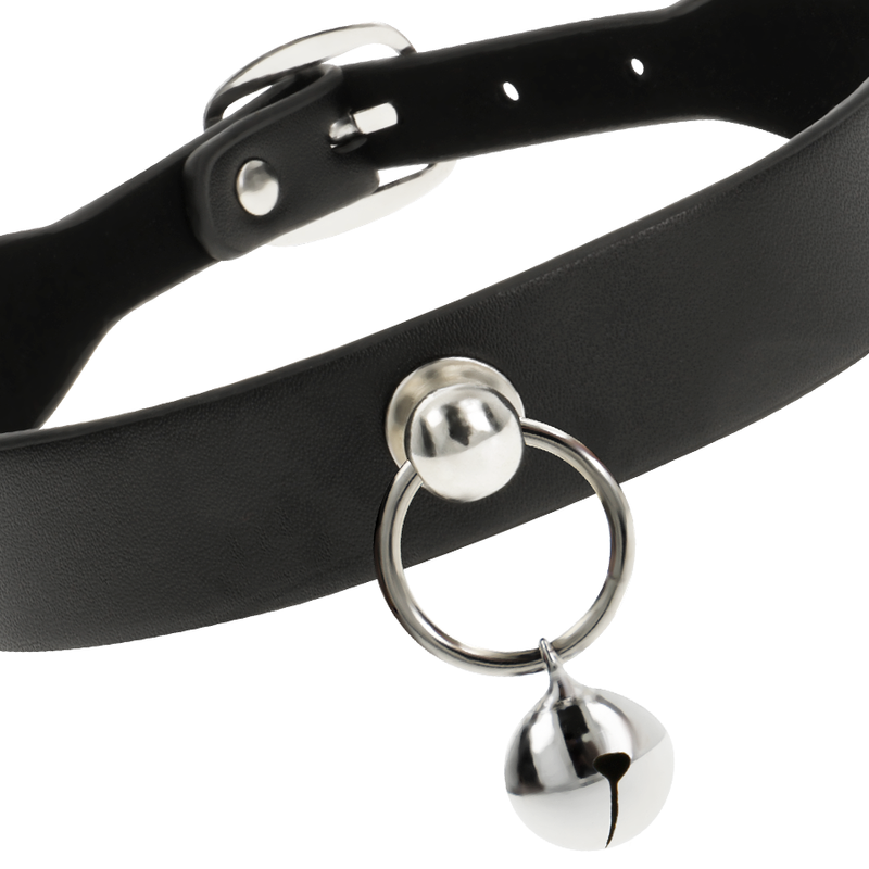 COQUETTE ACCESSORIES Collier Cuir Vegan Femme Accessoire Hochet/Cerceau — vue arrière