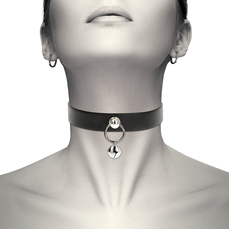 COQUETTE ACCESSORIES Collier Cuir Vegan Femme Accessoire Hochet/Cerceau — vue détaillée