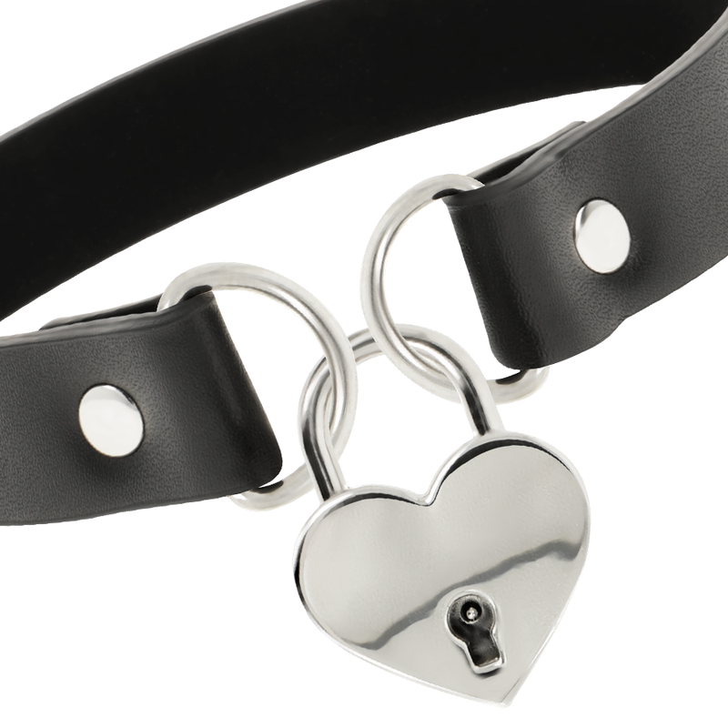COQUETTE ACCESSORIES Collier Cuir Vegan Accessoire Coeur Cl? — vue arrière