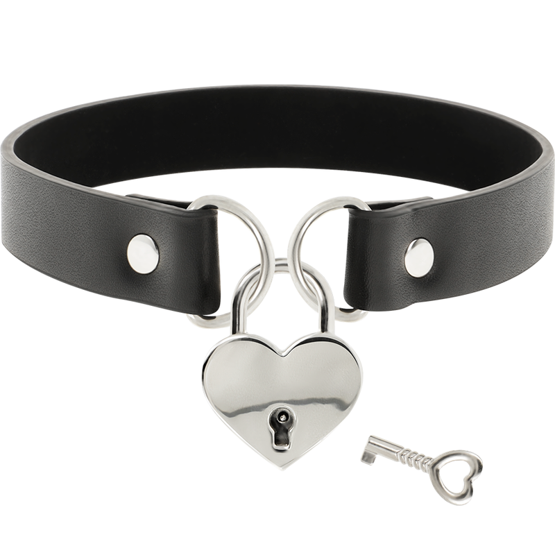 COQUETTE ACCESSORIES Collier Cuir Vegan Accessoire Coeur Cl? — vue alternative