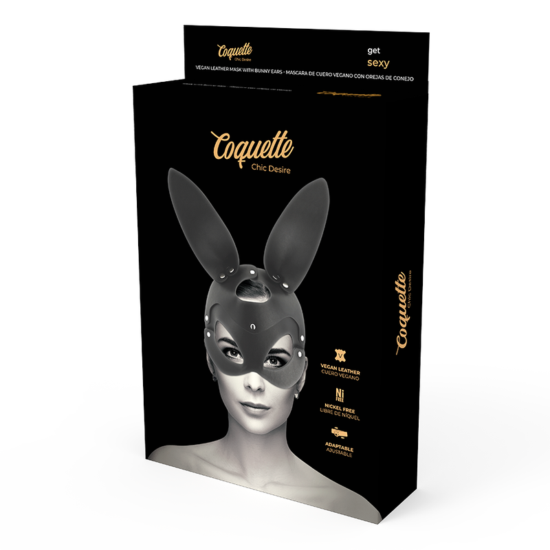 COQUETTE ACCESSORIES Masque Cuir Vegan Oreilles Lapin — accessoires inclus