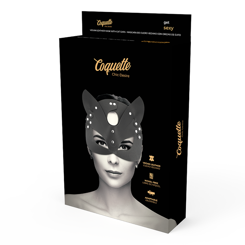 COQUETTE ACCESSORIES Masque Cuir Vegan Oreilles Chat — accessoires inclus