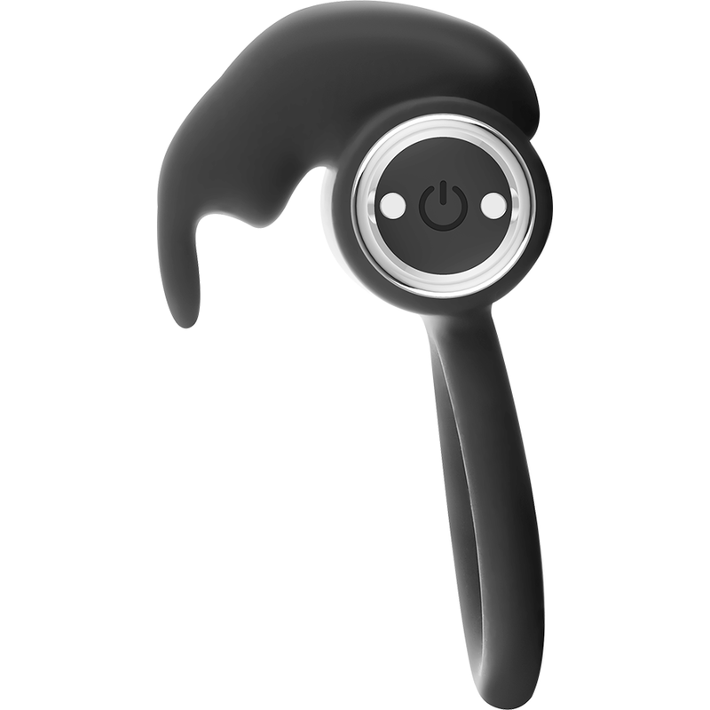 BLACK&SILVER BAGUE RECHARGEABLE BURTON 10 MODES VIBRATION — accessoires inclus