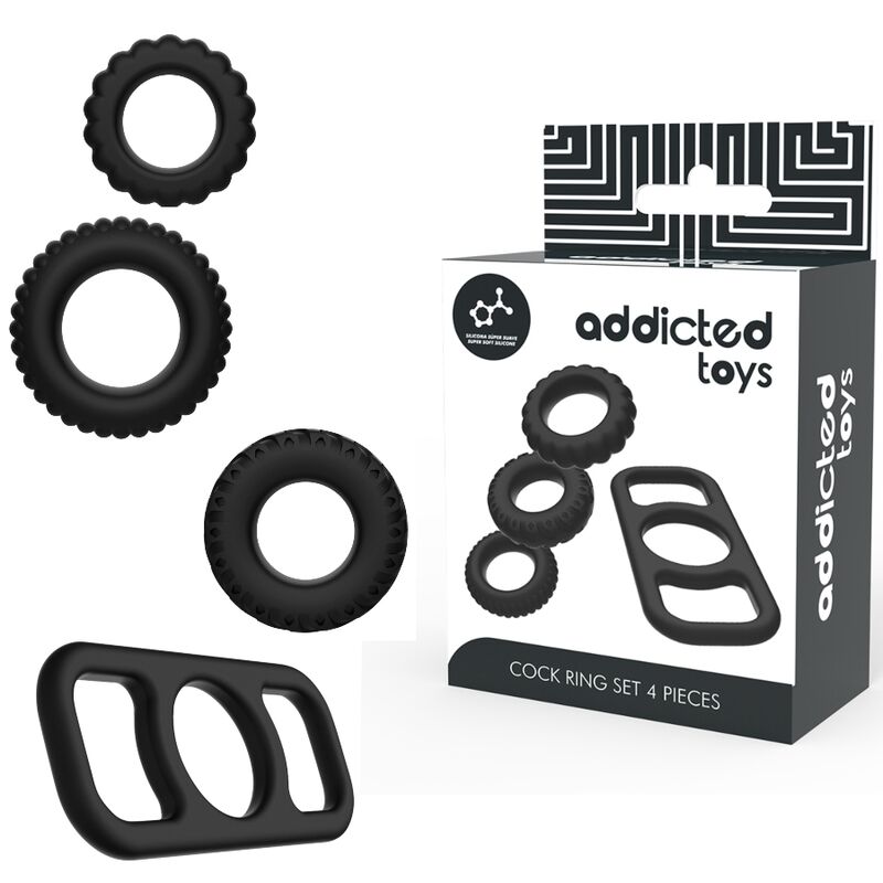 ADDICTED TOYS Ensemble Danneau Pénial 4 Pièces - Aura Intime