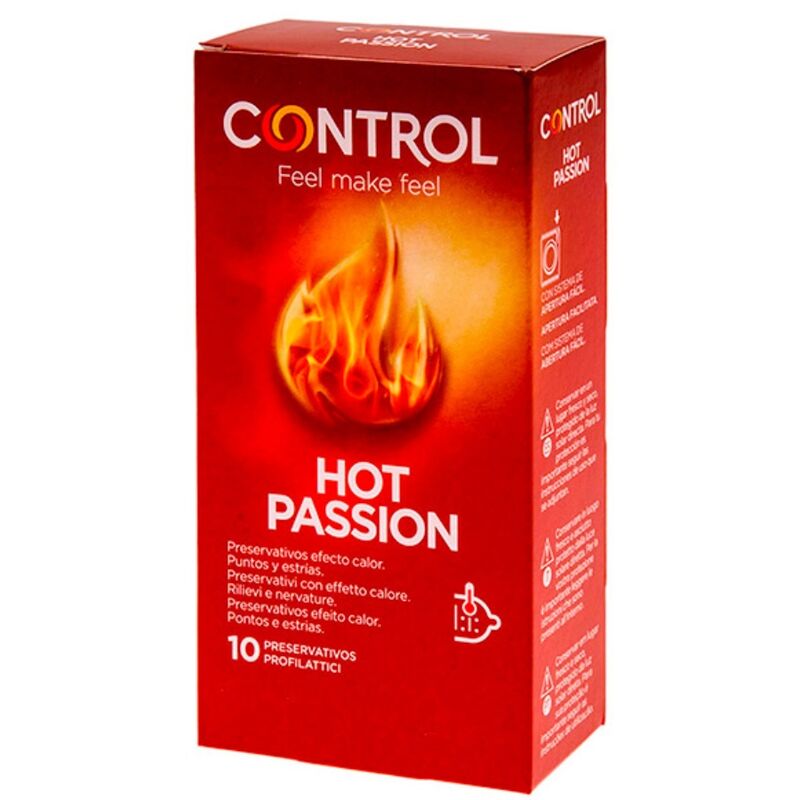 CONTROL CONDOMS Effet Réchauffant Hot Passion 10 Unités - Aura Intime