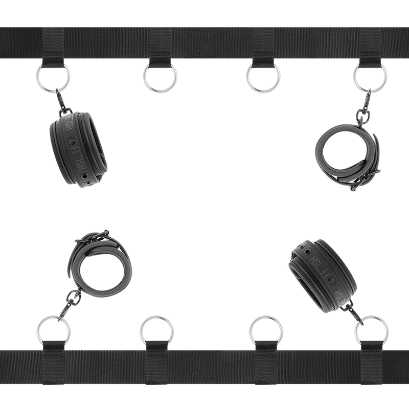 FETISH SUBMISSIVE BONDAGE Ensemble Liens Lit Luxe Doublure Noprène - Aura Intime