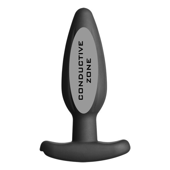ELECTRASTIM Silicone Noir Rocker Buttt Plug Moyen — accessoires inclus