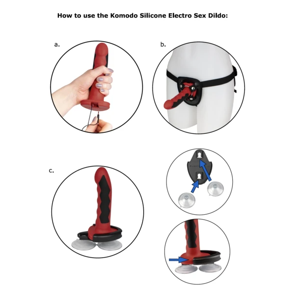 ELECTRASTIM Gode Komodo Silicone Fusion — vue détaillée