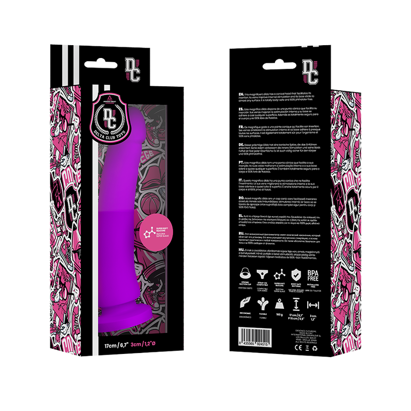 DELTACLUB TOYS GODE MÉDICAL LILAS SILICONE 17 CM -O- 3 CM — vue arrière