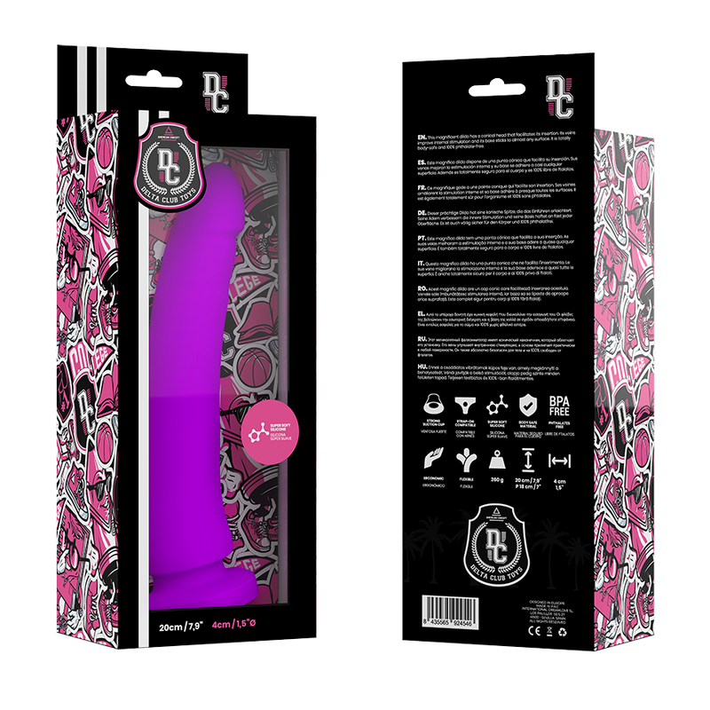 DELTACLUB TOYS GODE MÉDICAL LILAS SILICONE 20 CM -O- 4 CM — vue arrière