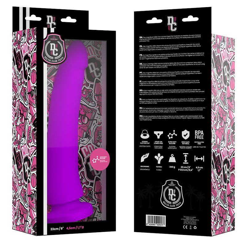 DELTA CLUB - Toys Gode Médical Lilas Silicone 23 Cm -O- 4.5 Cm
