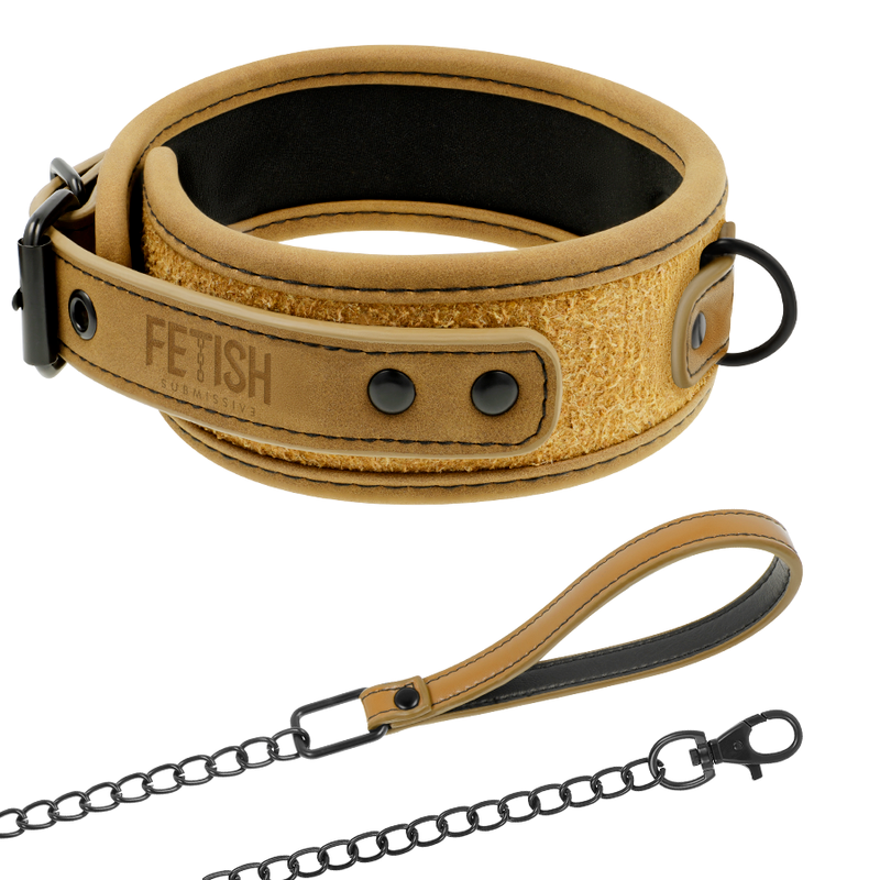 FETISH SUBMISSIVE ORIGIN Collier Chaîne Doublée Néoprène - Aura Intime