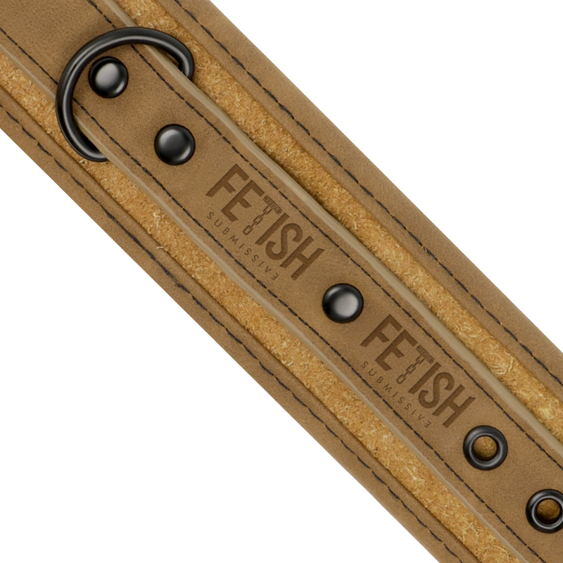 FETISH SUBMISSIVE ORIGIN Menottes Cuir Vegan Doublure Néoprène — vue arrière