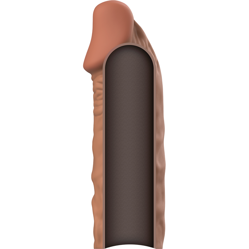 VIRILXL EXTENSION PÉNIS MARRON SILICONE LIQUIDE V5 — vue arrière