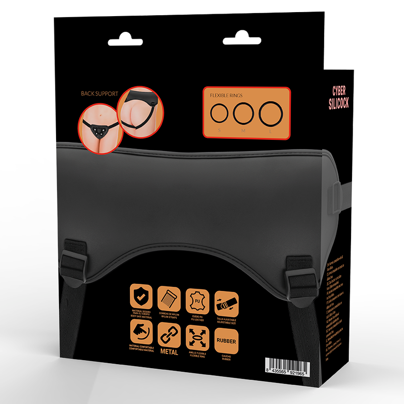 CYBER SILICOCK - Harnais Sangles Avec 3 Anneaux Gratuits