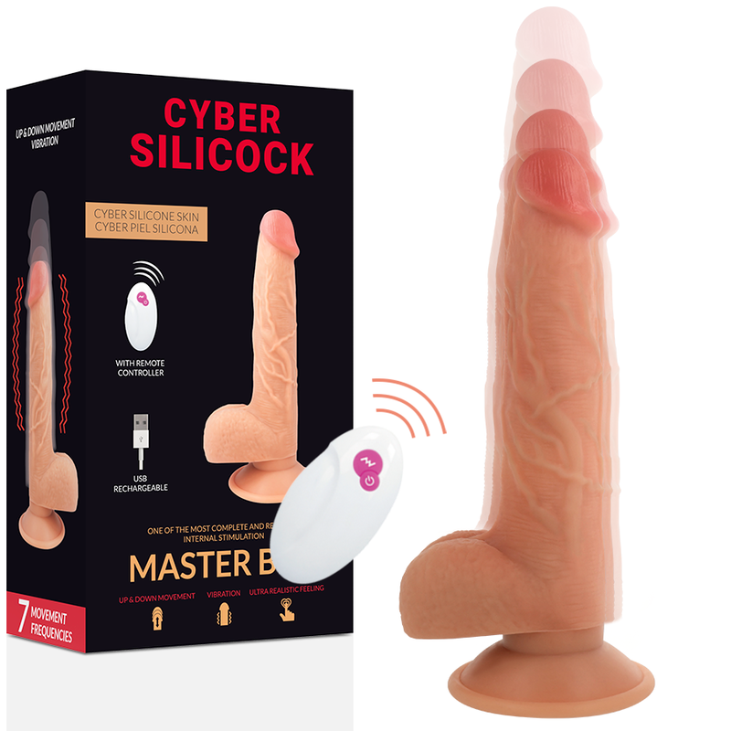 CYBER SILICOCK TÉLÉCOMMANDE RÉALISTE MASTER BEN 23.88 CM -O- 4.3 CM - Aura Intime