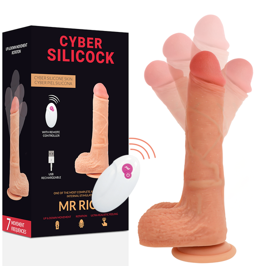 CYBER SILICOCK TÉLÉCOMMANDE RÉALISTE MR RICK 20.9 CM -O- 4 CM - Aura Intime