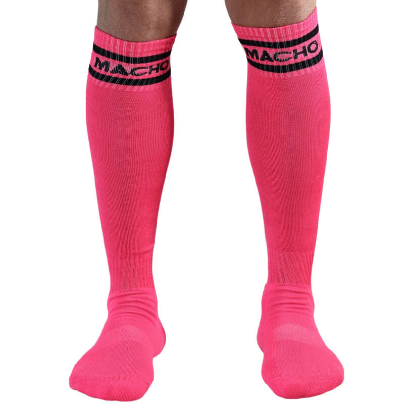 MACHO UNDERWEAR Chaussettes Longues Taille Unique Rose - Aura Intime