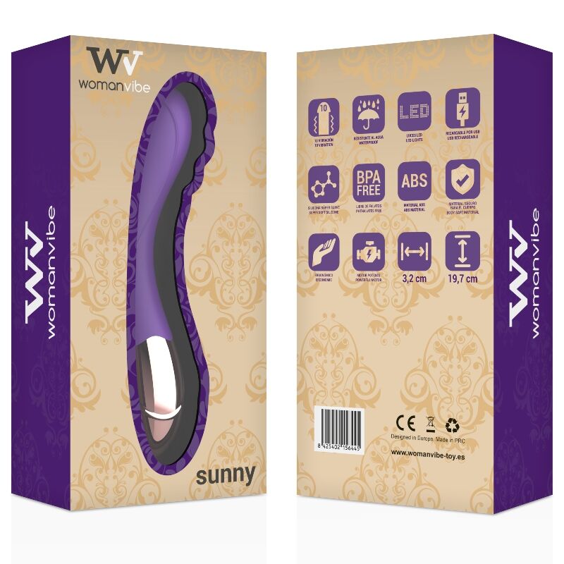 WOMANVIBE Vibrateur Rechargeable Silicone Sunny — vue détaillée