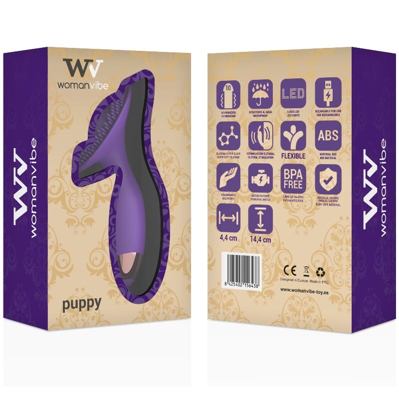 WOMANVIBE Puppy Stimulator Silicone Rechargeable — vue détaillée