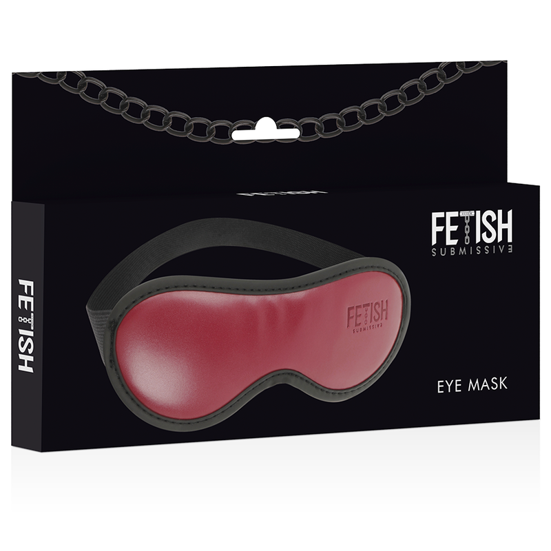 FETISH SUBMISSIVE DARK ROOM Masque Cuir Végan Doublure Néoprène — vue arrière
