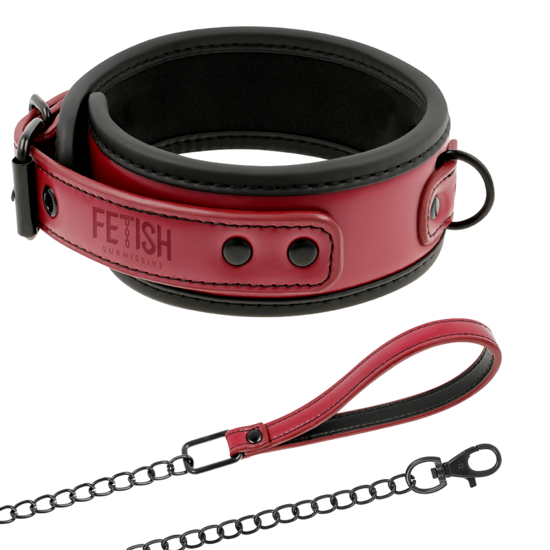 FETISH SUBMISSIVE DARK ROOM Collier Chaîne Doublure Néoprène - Aura Intime