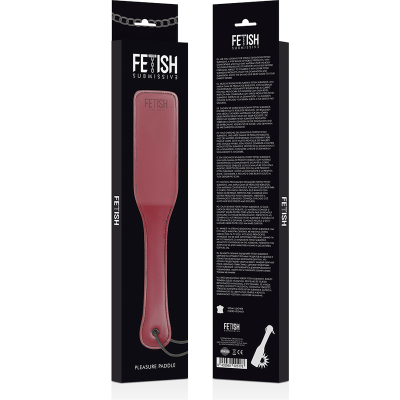 FETISH SUBMISSIVE DARK ROOM Fouet Cuir Végétalien — accessoires inclus