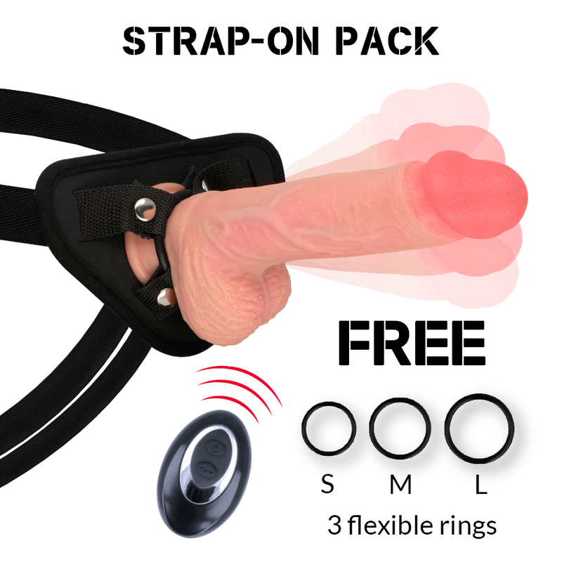 ROCK ARMY HARNAIS + VIBRATEUR SILICONE LIQUIDE PREMIUM TÉLÉCOMMANDE... - Aura Intime