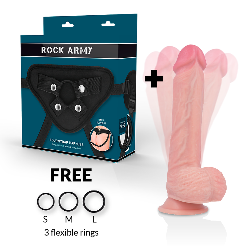 ROCK ARMY HARNAIS + HAWK ROTATEUR VIBRATEUR 22 CM -O- 4.6 CM — vue détaillée