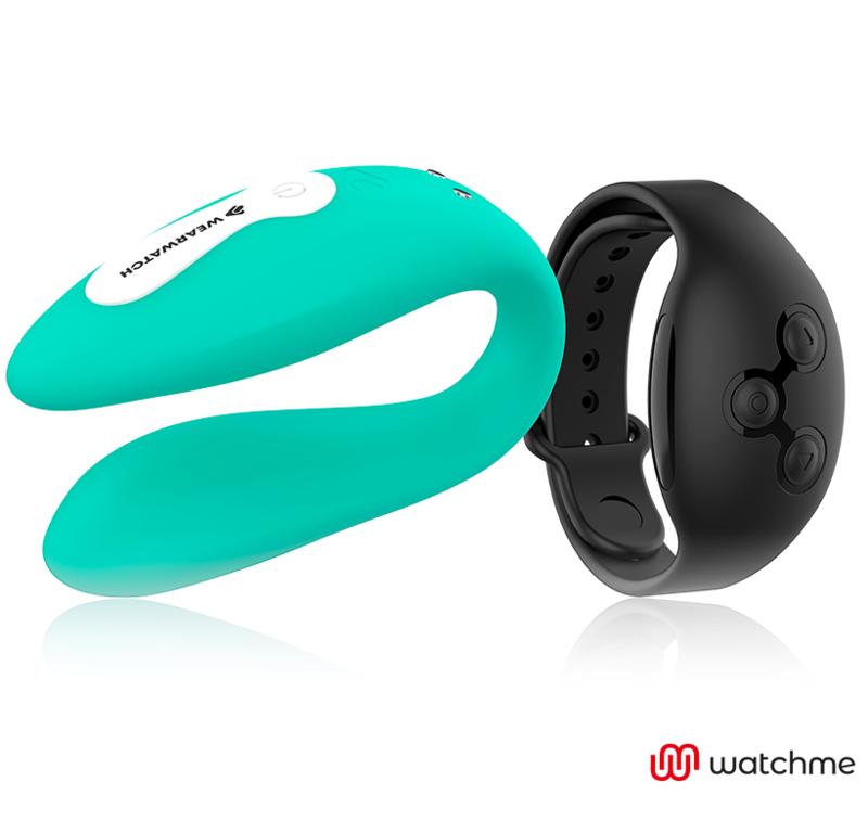 WEARWATCH Vibrateur Double Technologie Watchme Aigue-Marine / Jet — vue détaillée