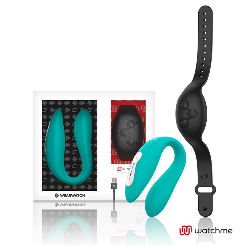 WEARWATCH Vibrateur Double Technologie Watchme Aigue-Marine / Jet - Aura Intime