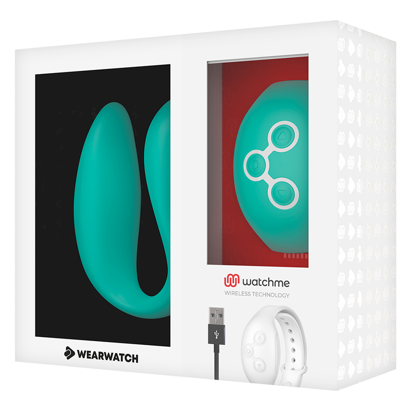 WEARWATCH Vibrateur Watchme Vert Clair Double Technologie — accessoires inclus