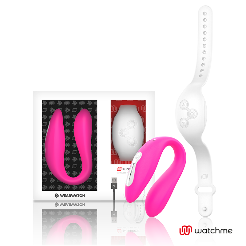WEARWATCH Watchme Vibrateur Double Technologie Fuchsia / Neige - Aura Intime