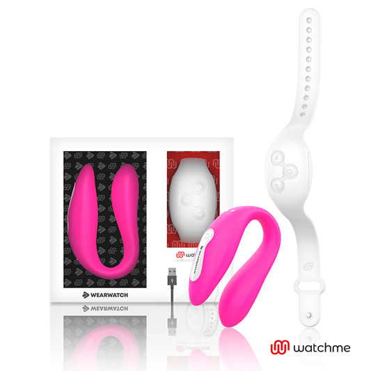 WEARWATCH Watchme Vibrateur Double Technologie Fuchsia / Neige - Aura Intime