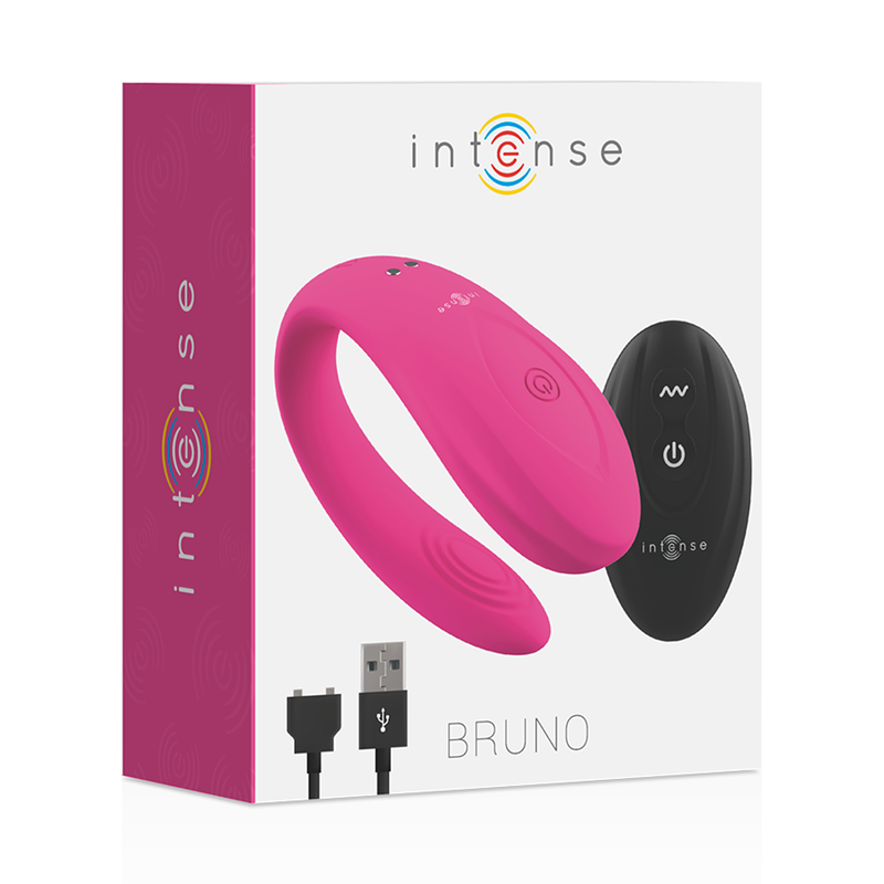 INTENSE REMOTE CONTROL Bruno Partner Double Plaisir Rose — accessoires inclus