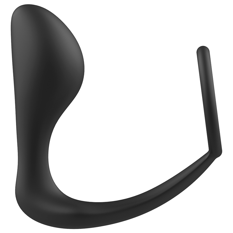 ADDICTED TOYS Plug Anal Anneau Silicone Noir — accessoires inclus