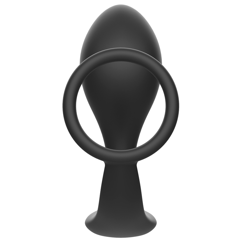 ADDICTED TOYS Plug Anal Anneau Silicone Noir — vue arrière