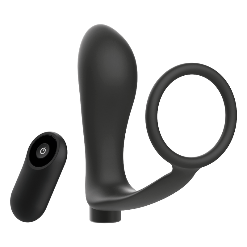 ADDICTED TOYS Anneau Pénis Télécommande Plug Anal Noir Rechargeable — vue alternative