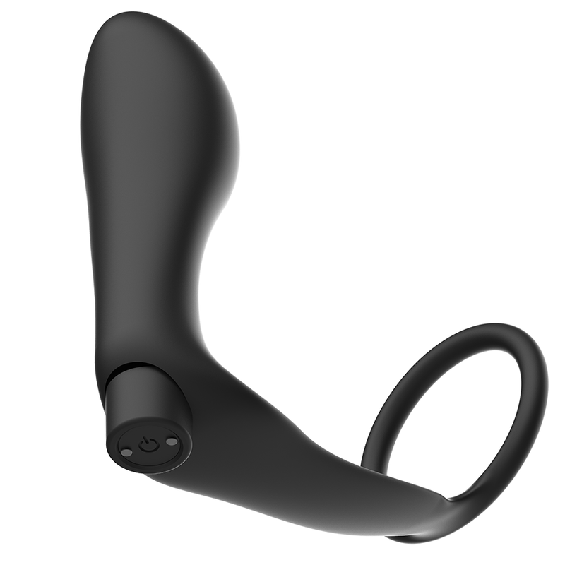 ADDICTED TOYS Anneau Pénis Télécommande Plug Anal Noir Rechargeable — accessoires inclus